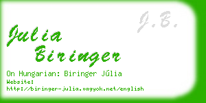 julia biringer business card